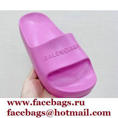 Balenciaga Chunky Slide Sandals in Rubber Pink 2022 - Click Image to Close