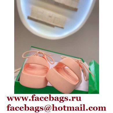 Bottega Veneta Jelly Rubber lace-up flat sandals Pink 2022