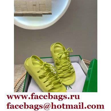 Bottega Veneta Jelly Rubber lace-up flat sandals Yellow 2022