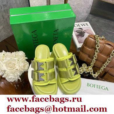 Bottega Veneta Padded technical fabric flash Heel sandals Kiwi 2022 - Click Image to Close