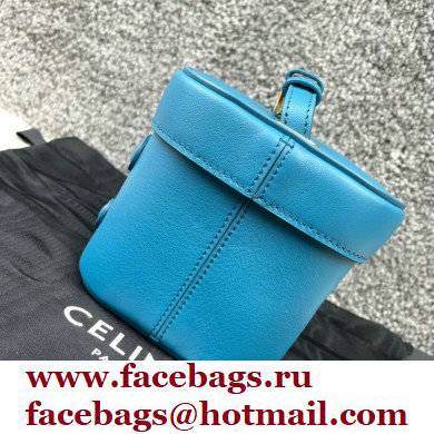Ceine SMALL BOX cuir triomphe bag in Smooth Calfskin Blue 2022 - Click Image to Close
