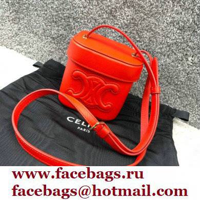 Ceine SMALL BOX cuir triomphe bag in Smooth Calfskin Red 2022 - Click Image to Close