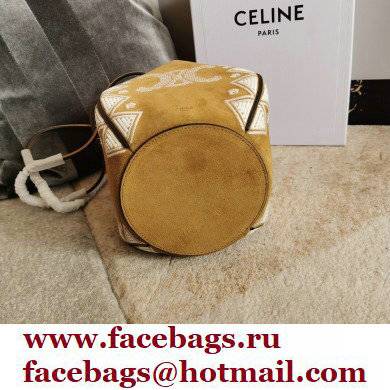 Celine Marlou Bag In Suede Calfskin With Triomphe Embroidery 2022 - Click Image to Close