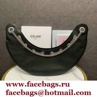 Celine large ava chain bag in smooth Calfskin Black/Silver 2022 - Click Image to Close