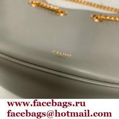 Celine large ava chain bag in smooth Calfskin Gray/Gold 2022 - Click Image to Close