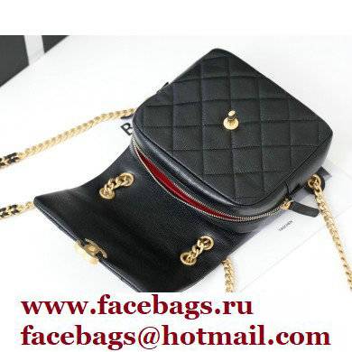 Chanel Backpack Bag with Chain AS3108 in Original Quality Grained Calfskin Black 2022 - Click Image to Close