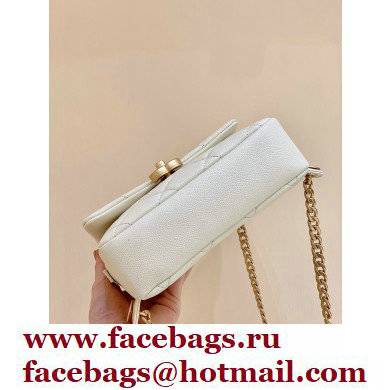 Chanel Backpack Bag with Chain AS3108 in Original Quality Grained Calfskin White 2022