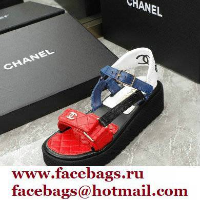 Chanel Lambskin Sandals G38880 03 2022 - Click Image to Close