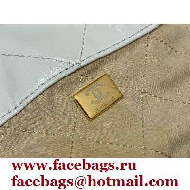 Chanel Shiny Calfskin CHANEL 22 Backpack Bag AS3313 in Original Quality White/Gold 2022
