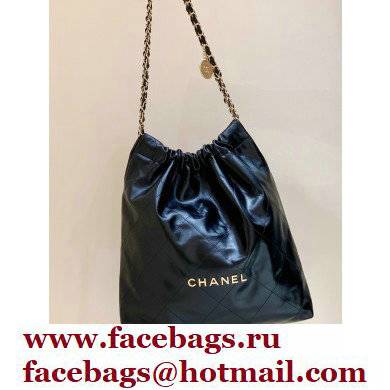 Chanel Shiny Calfskin CHANEL 22 Large Handbag AS3262 in Original Quality Black/Gold 2022