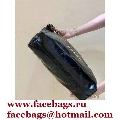 Chanel Shiny Calfskin CHANEL 22 Large Handbag AS3262 in Original Quality Black/Gold 2022