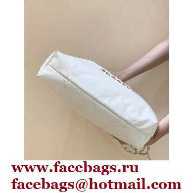 Chanel Shiny Calfskin CHANEL 22 Large Handbag AS3262 in Original Quality White/Gold 2022 - Click Image to Close