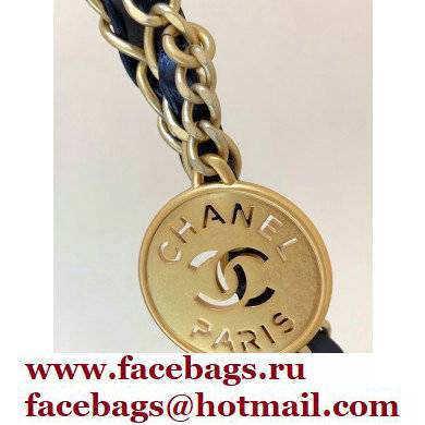 Chanel Shiny Calfskin CHANEL 22 Medium Handbag AS3261 in Original Quality Black/Gold 2022