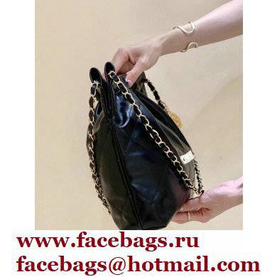 Chanel Shiny Calfskin CHANEL 22 Small Handbag AS3260 in Original Quality Black/Gold 2022