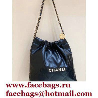 Chanel Shiny Calfskin CHANEL 22 Small Handbag AS3260 in Original Quality Black/Gold 2022 - Click Image to Close