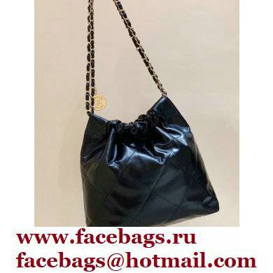 Chanel Shiny Calfskin CHANEL 22 Small Handbag AS3260 in Original Quality Black/Gold 2022