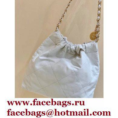Chanel Shiny Calfskin CHANEL 22 Small Handbag AS3260 in Original Quality White/Gold 2022
