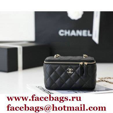 Chanel Vanity Case Bag with Chain AP2625 in Original Quality Grained Calfskin Black 2022 - Click Image to Close