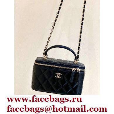 Chanel Vanity Case Bag with Chain Top Handle AP2199 in Original Quality Lambskin Black 2022 - Click Image to Close