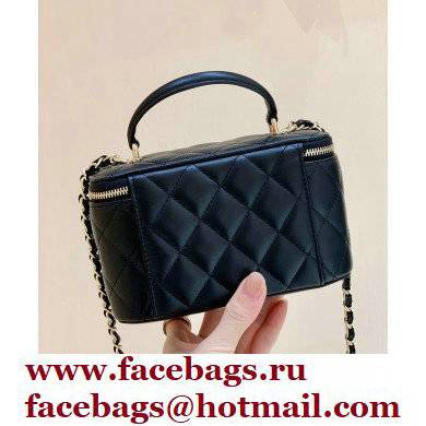 Chanel Vanity Case Bag with Chain Top Handle AP2199 in Original Quality Lambskin Black 2022