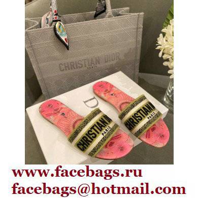 Dior Embroidered Cotton Dway Slides 01 2022 - Click Image to Close