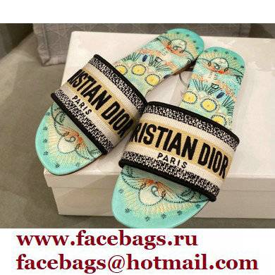 Dior Embroidered Cotton Dway Slides 04 2022