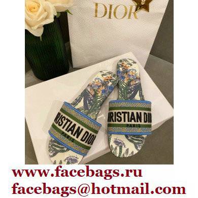 Dior Embroidered Cotton Dway Slides 10 2022 - Click Image to Close
