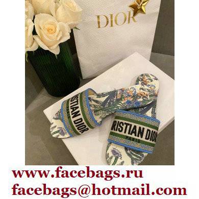Dior Embroidered Cotton Dway Slides 10 2022