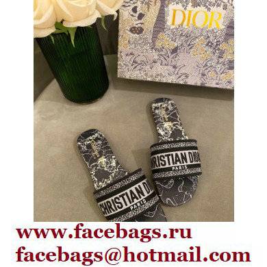 Dior Embroidered Cotton Dway Slides 15 2022 - Click Image to Close