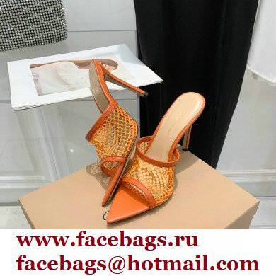 Gianvito Rossi Heel 10.5cm Alisa Mules Orange 2022 - Click Image to Close