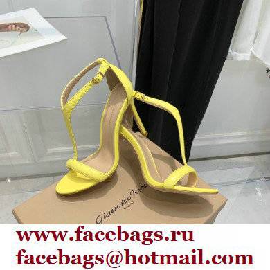 Gianvito Rossi Heel 10.5cm Eiko Stiletto Leather Sandals Yellow 2022 - Click Image to Close