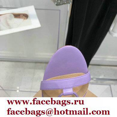 Gianvito Rossi Heel 10.5cm Giza Leather Sandals Lilac 2022 - Click Image to Close