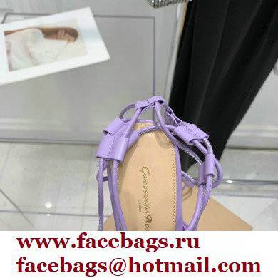 Gianvito Rossi Heel 10.5cm Giza Leather Sandals Lilac 2022 - Click Image to Close