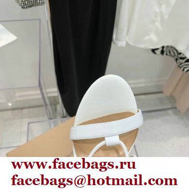Gianvito Rossi Heel 10.5cm Giza Leather Sandals White 2022 - Click Image to Close