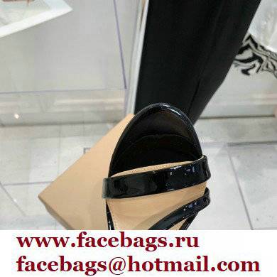 Gianvito Rossi Heel 10.5cm Manhattan Patent Leather Sandals Black 2022 - Click Image to Close