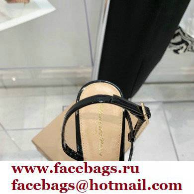 Gianvito Rossi Heel 10.5cm Manhattan Patent Leather Sandals Black 2022
