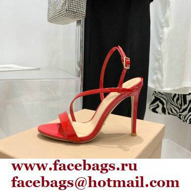 Gianvito Rossi Heel 10.5cm Manhattan Patent Leather Sandals Red 2022