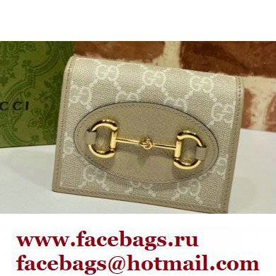 Gucci 1955 Horsebit Card Case Wallet 621887 GG Canvas Oatmeal - Click Image to Close