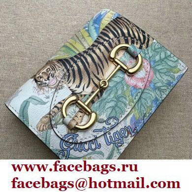 Gucci 1955 Horsebit Card Case Wallet 621887 Tiger Print