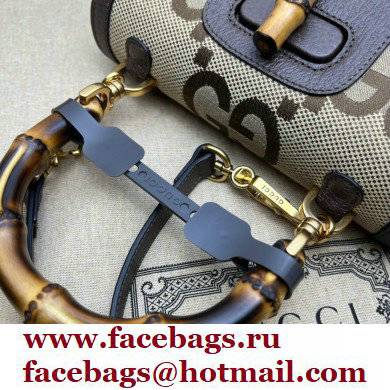 Gucci Bamboo 1947 Jumbo GG Small Top Handle Bag 675797 - Click Image to Close