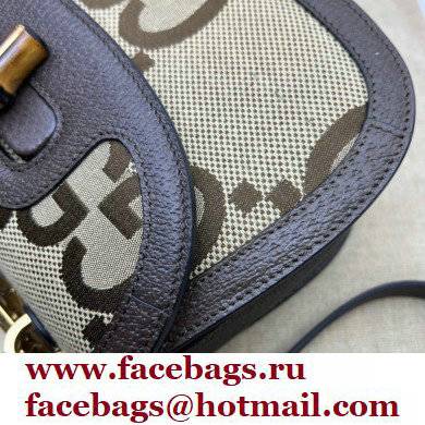 Gucci Bamboo 1947 Jumbo GG Small Top Handle Bag 675797 - Click Image to Close