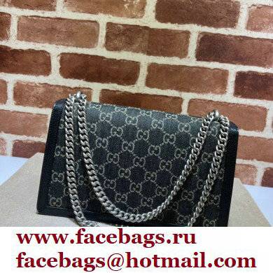 Gucci Dionysus Small Shoulder Bag 400249 Washed GG Denim Black