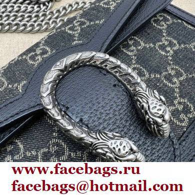 Gucci Dionysus Small Shoulder Bag 499623 Washed GG Denim Black