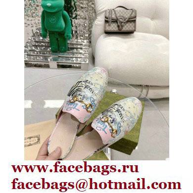Gucci Horsebit Princetown Slippers GG Tiger and flower Print 2022