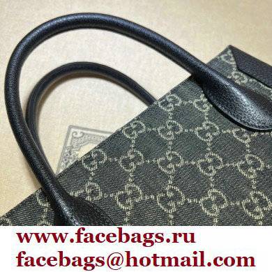 Gucci Jackie 1961 Medium Tote Bag 685129 GG Denim Black
