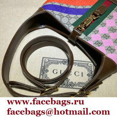 Gucci Jackie 1961 Small Hobo Bag 636706 Stripes Print