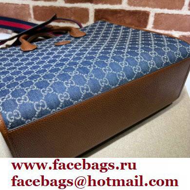 Gucci Medium tote bag with Interlocking G 674148 GG Denim Blue