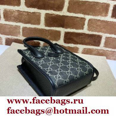 Gucci Mini tote bag with Interlocking G 671623 GG Denim Black