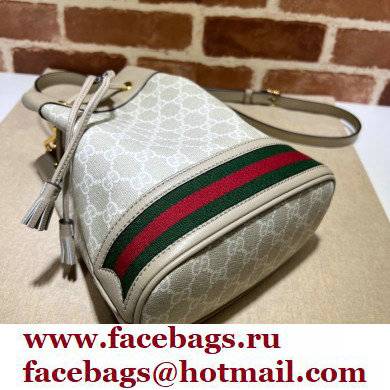 Gucci Ophidia Web Small Bucket Bag 550621 GG Canvas Oatmeal