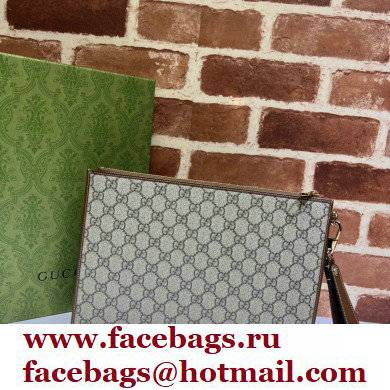 Gucci Pouch Clutch bag with Interlocking G 672953 Brown